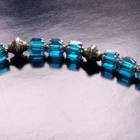 Beautiful Blue Hand Crafted Beaded Statement Necklace - Picture 6 of 8